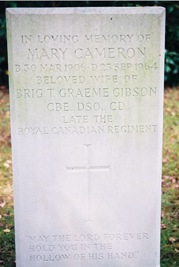 Headstone of Mary Cameron Gibson