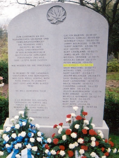 Headstone of Ian Kenneth Rhodes