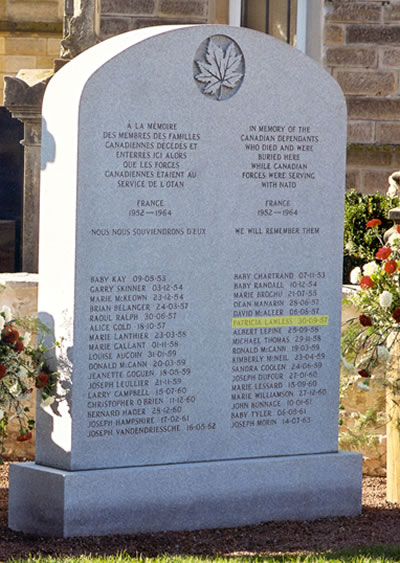 Headstone of Patricia Lawless