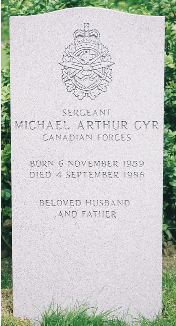 Headstone of Michael Arthur Cyr