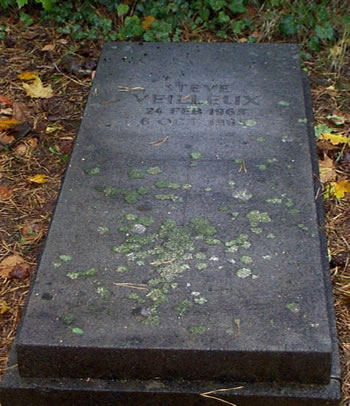 Original headstone prior to replacement in 2002<br>(Photo by Trevor Heavens)