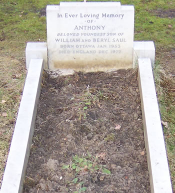 Headstone of Anthony Saul