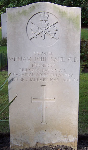 Headstone of William John Saul, CD