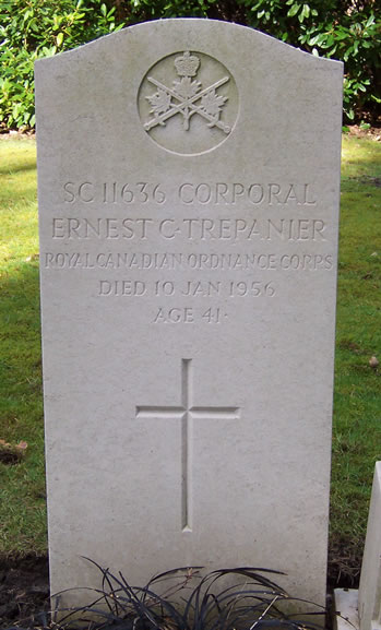 Headstone of Ernest C. Trepanier