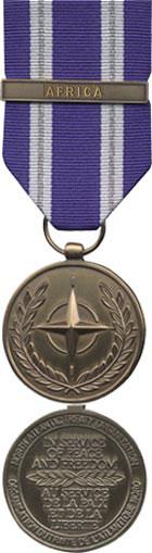 Non-Article 5 NATO Medal for North Atlantic Council Approved NATO operations and activities in relation to AFRICA