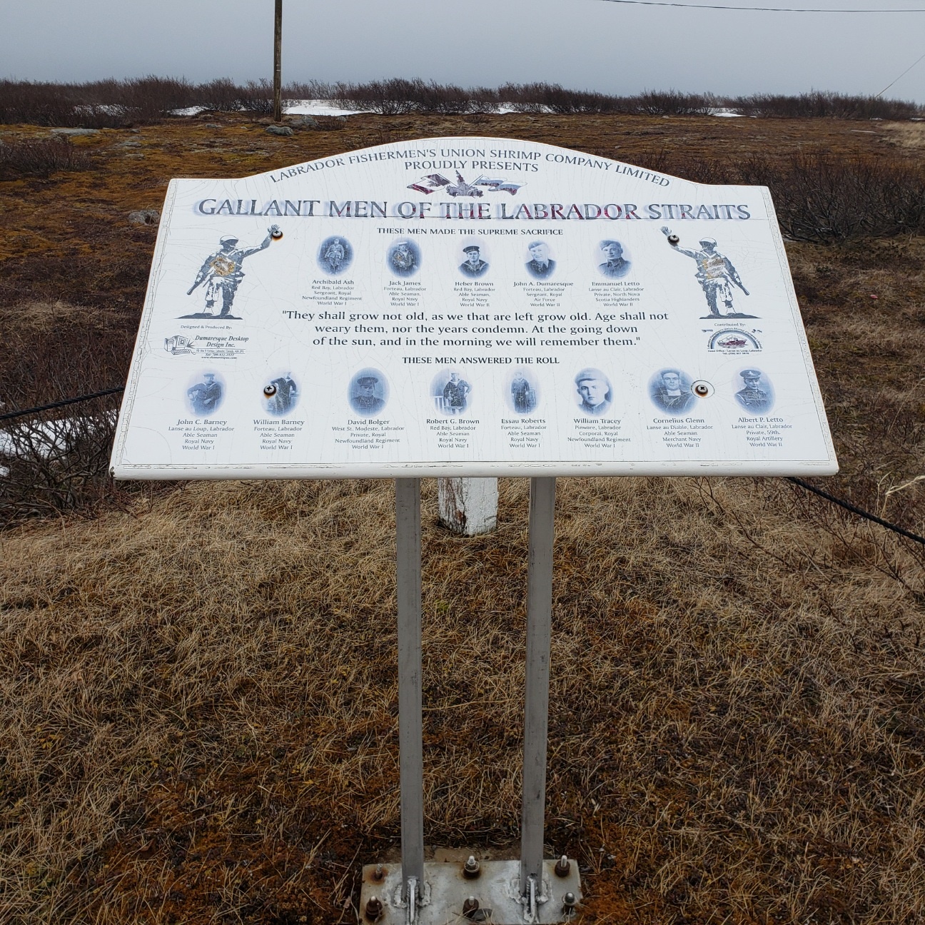 Gallant Men of Labrador Straits Plaque