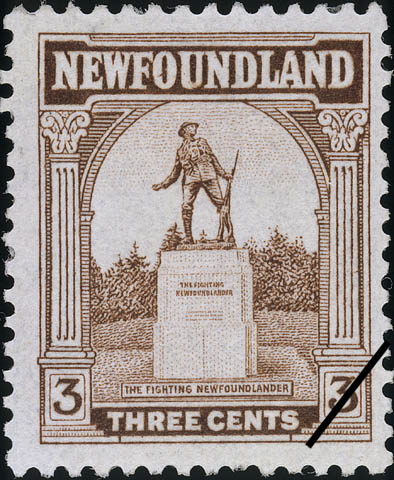 The Fighting Newfoundlander stamp, 1923.