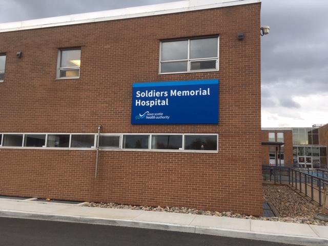 Soldiers Memorial Hospital sign