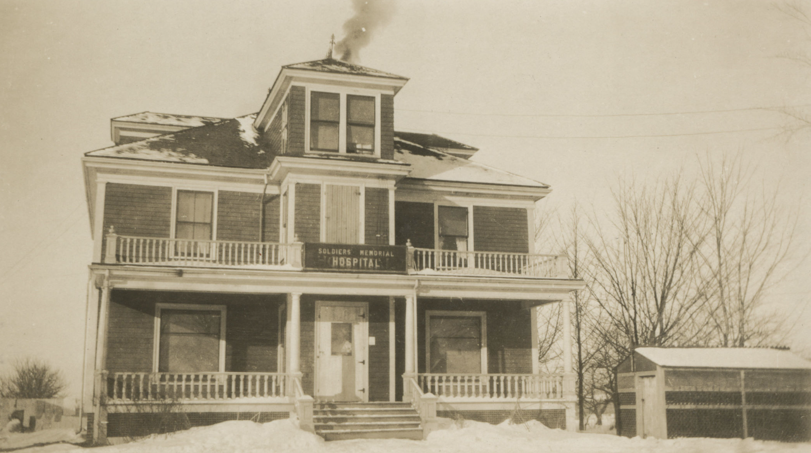 Soldiers Memorial Hospital located on Gates Avenue in 1922.