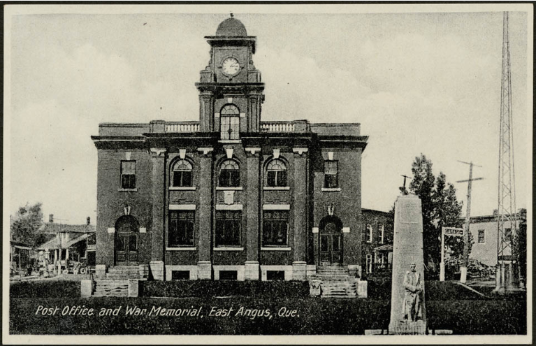 Post Office and War Memorial, East Angus Quebec