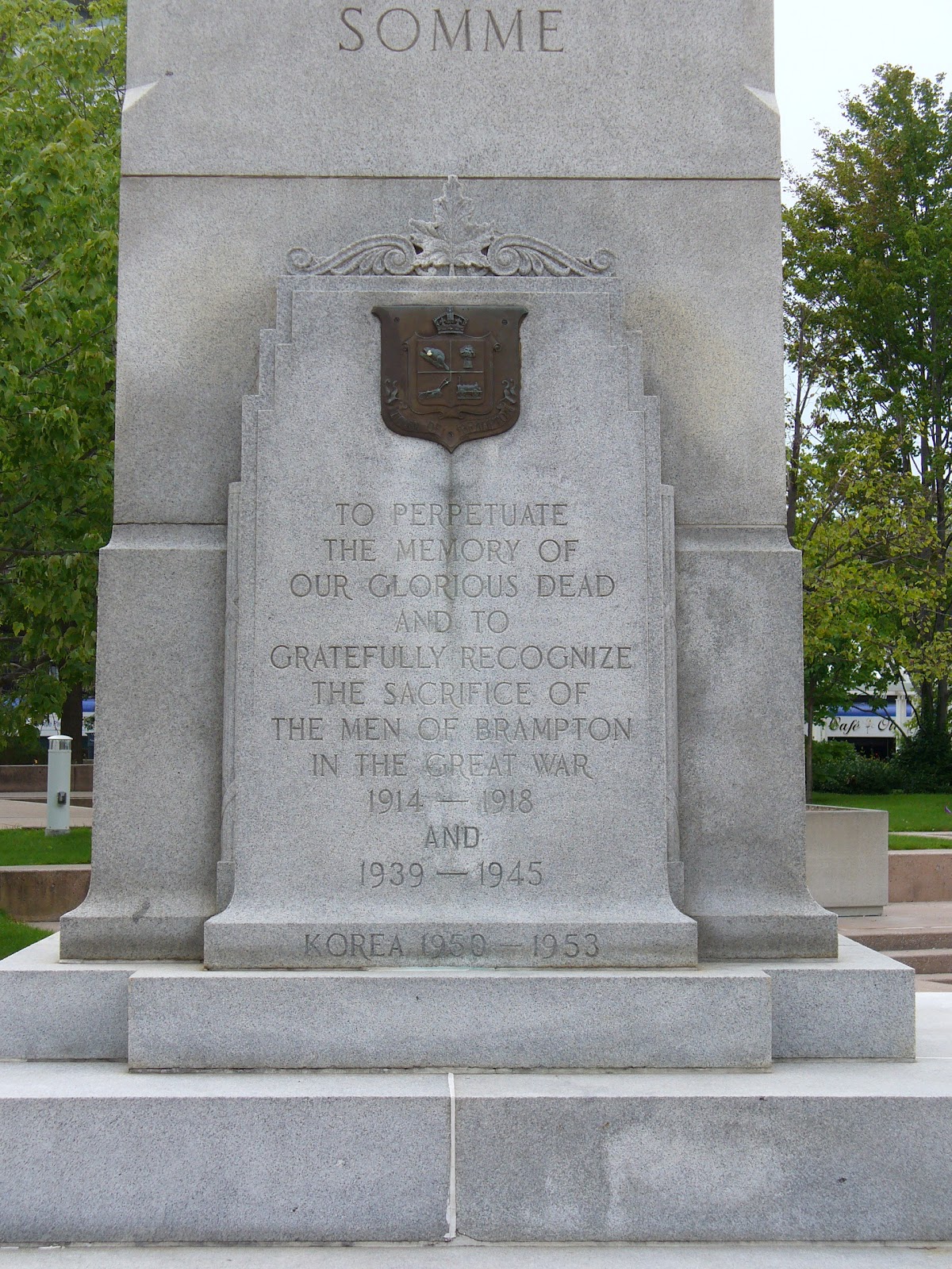 front inscription