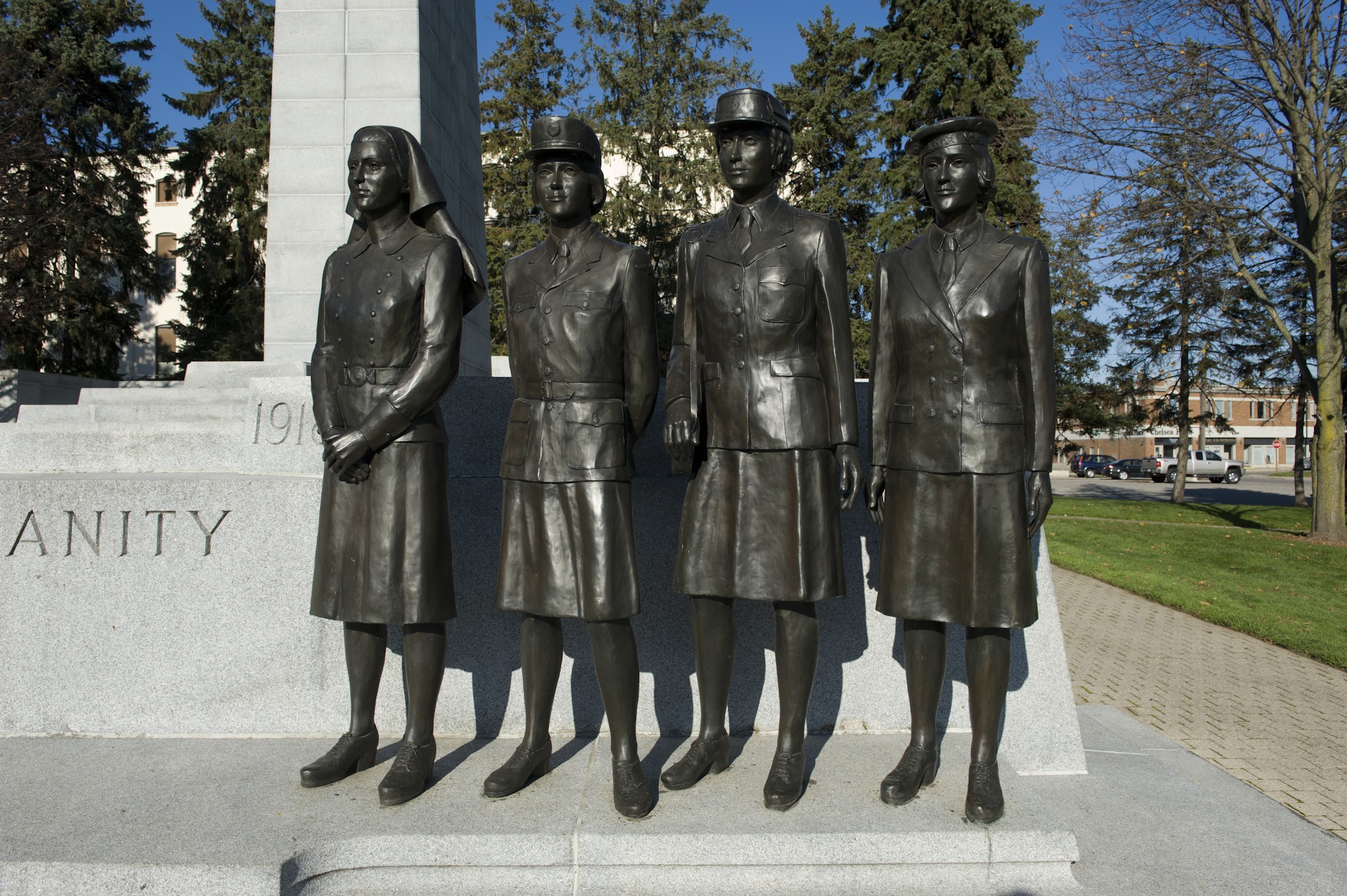 four statues