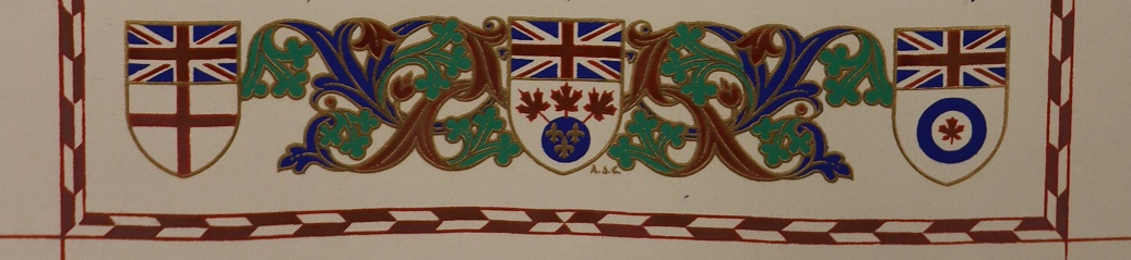 Alfred Joseph Casson's initials at bottom of scroll.