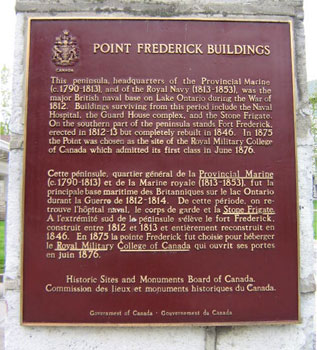 Point Frederick Memorial Plaque - National Inventory of Canadian ...