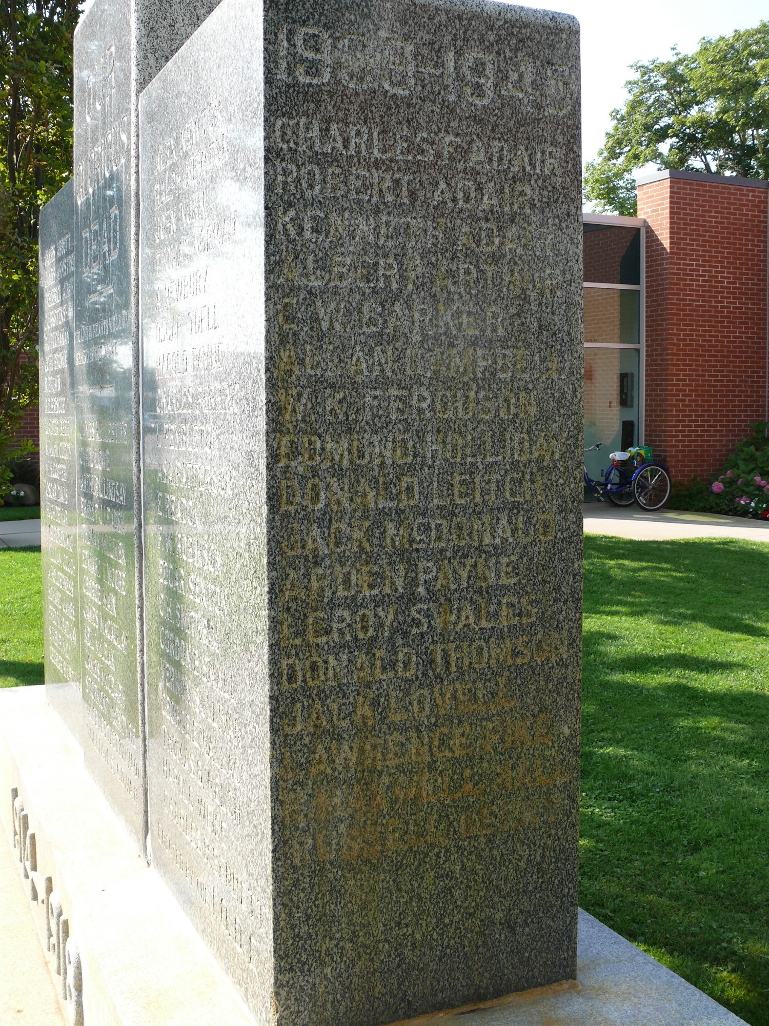 right side inscription