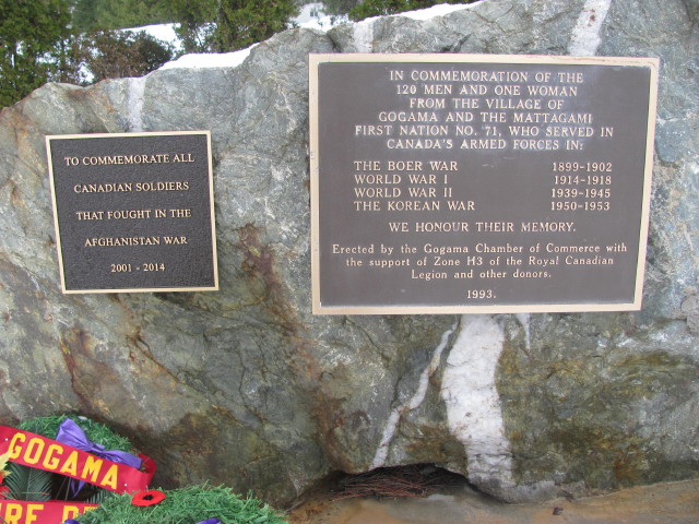 Gogama and Mattagami First Nation Memorial - National Inventory of ...