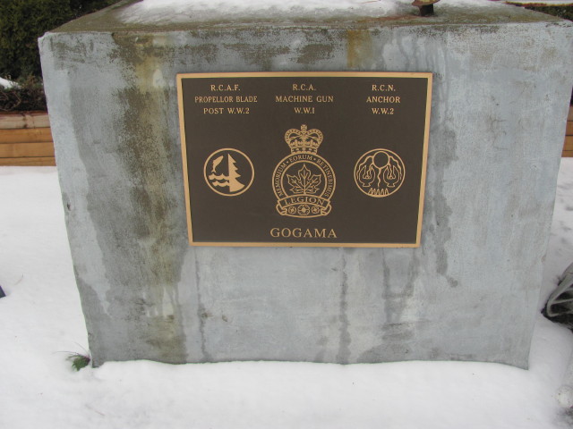 Navy, Air Force and Army Gogama Memorial - National Inventory of ...