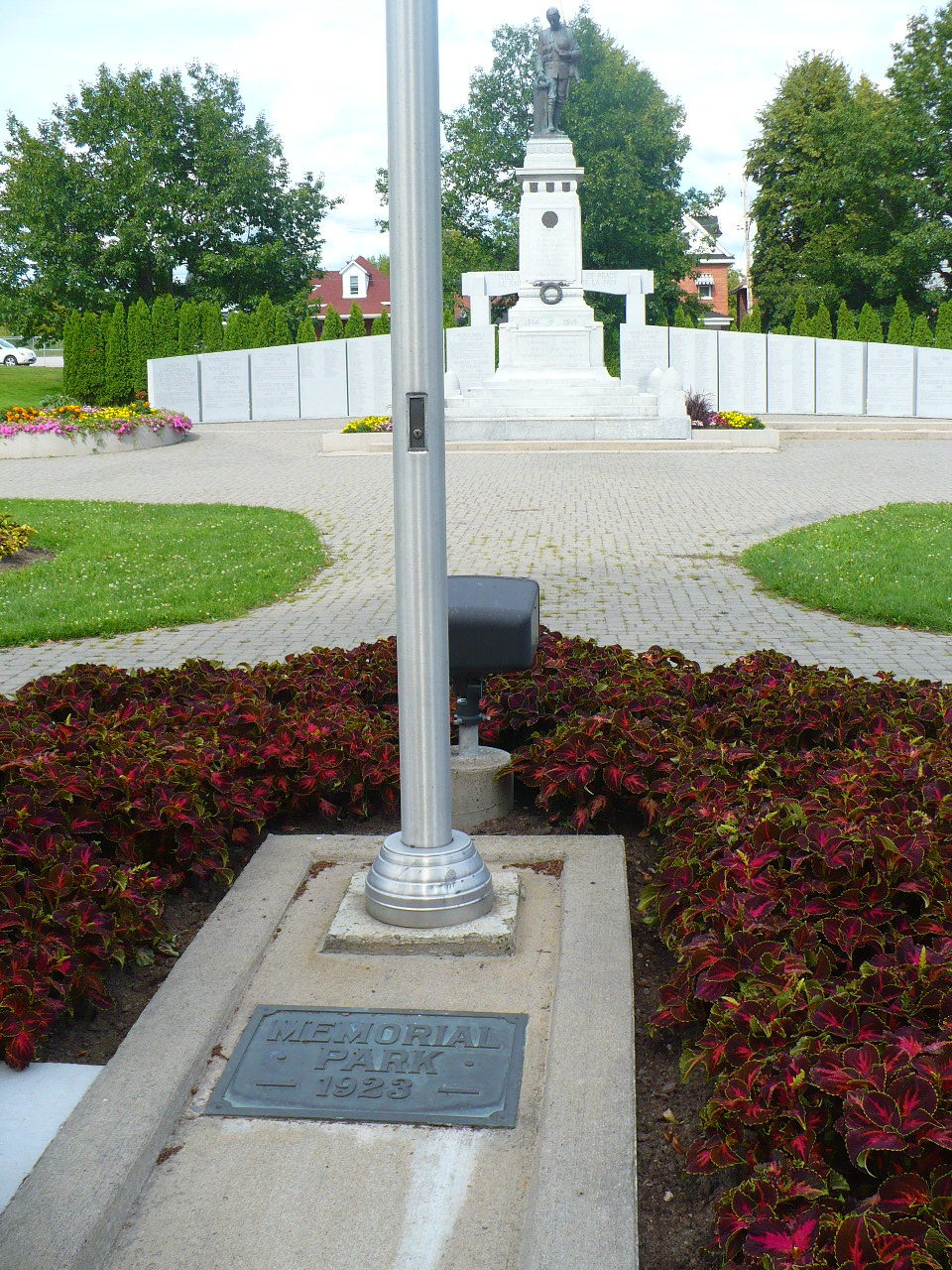 Memorial Park plaque