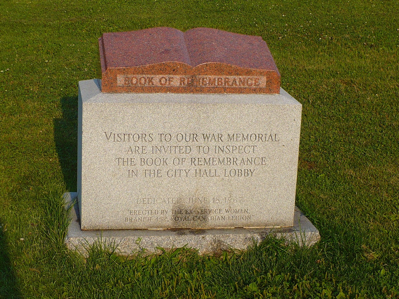 Book of Remembrance stone