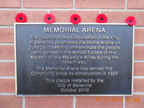 Belleville Memorial Arena - National Inventory of Canadian Military ...