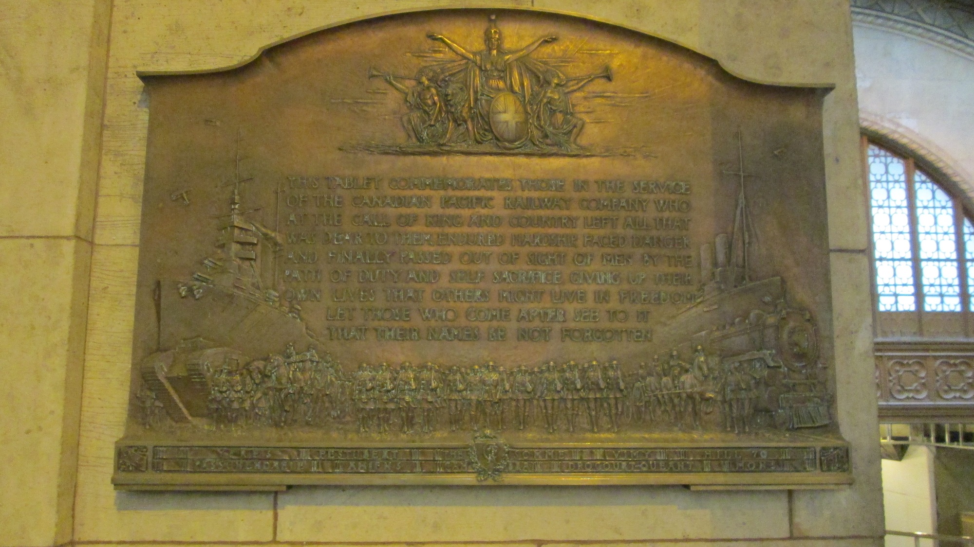 Canadian Pacific Railway Great War Tablet