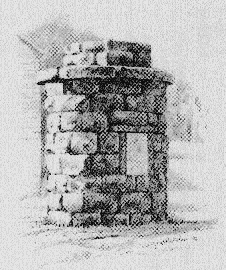 New Hamburg's first war memorial - a stone cairn (1922 - 1928).