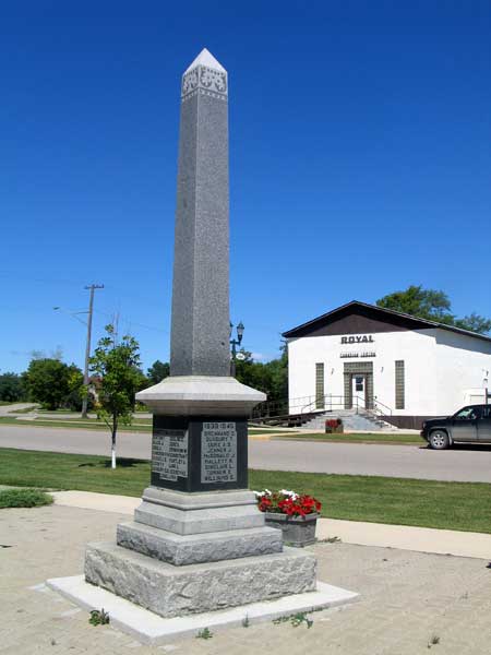 Obelisk outside Elkhorn Legion #143