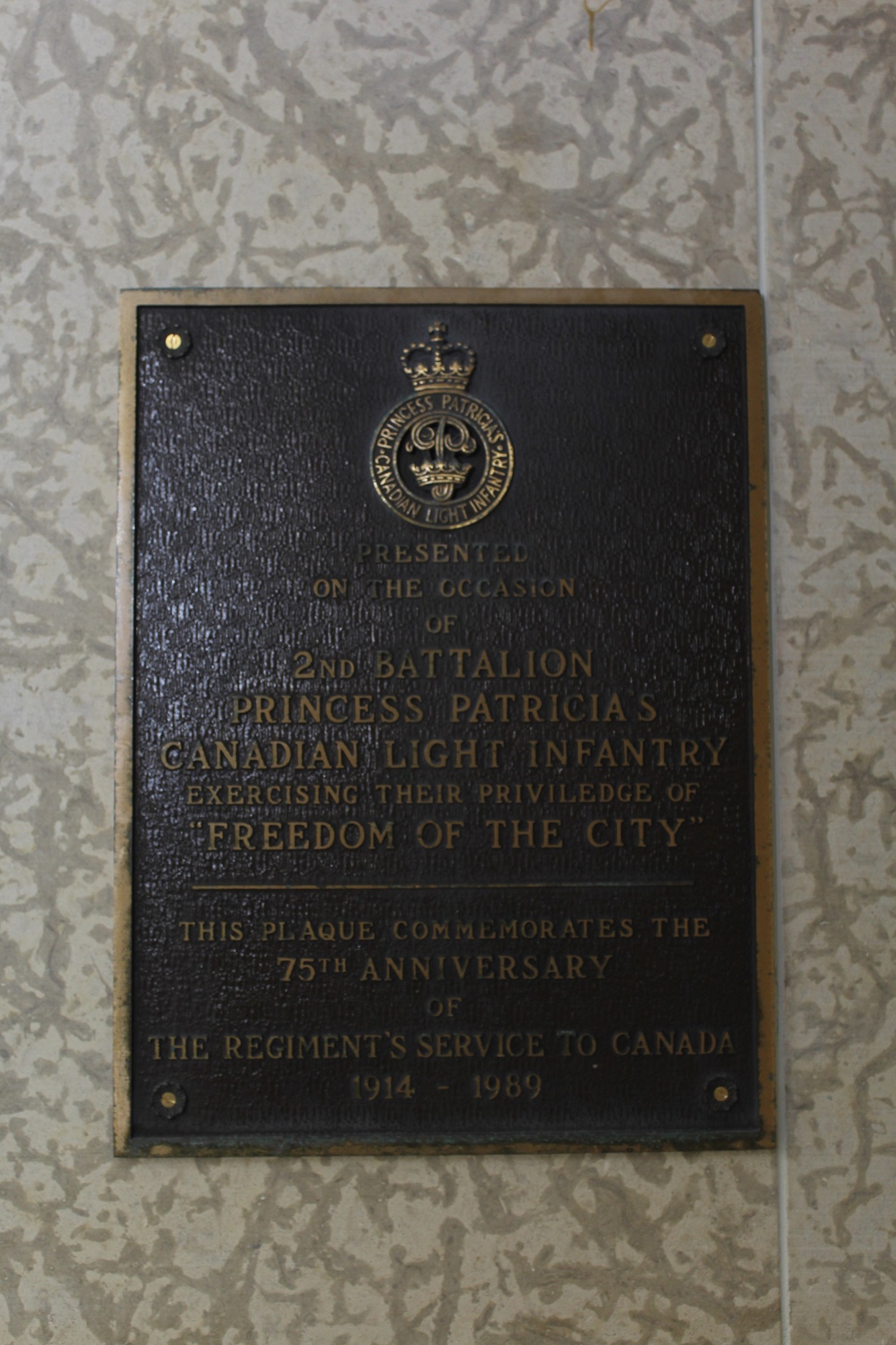 Princess Patricia's Canadian Light Infantry Plaques - National ...