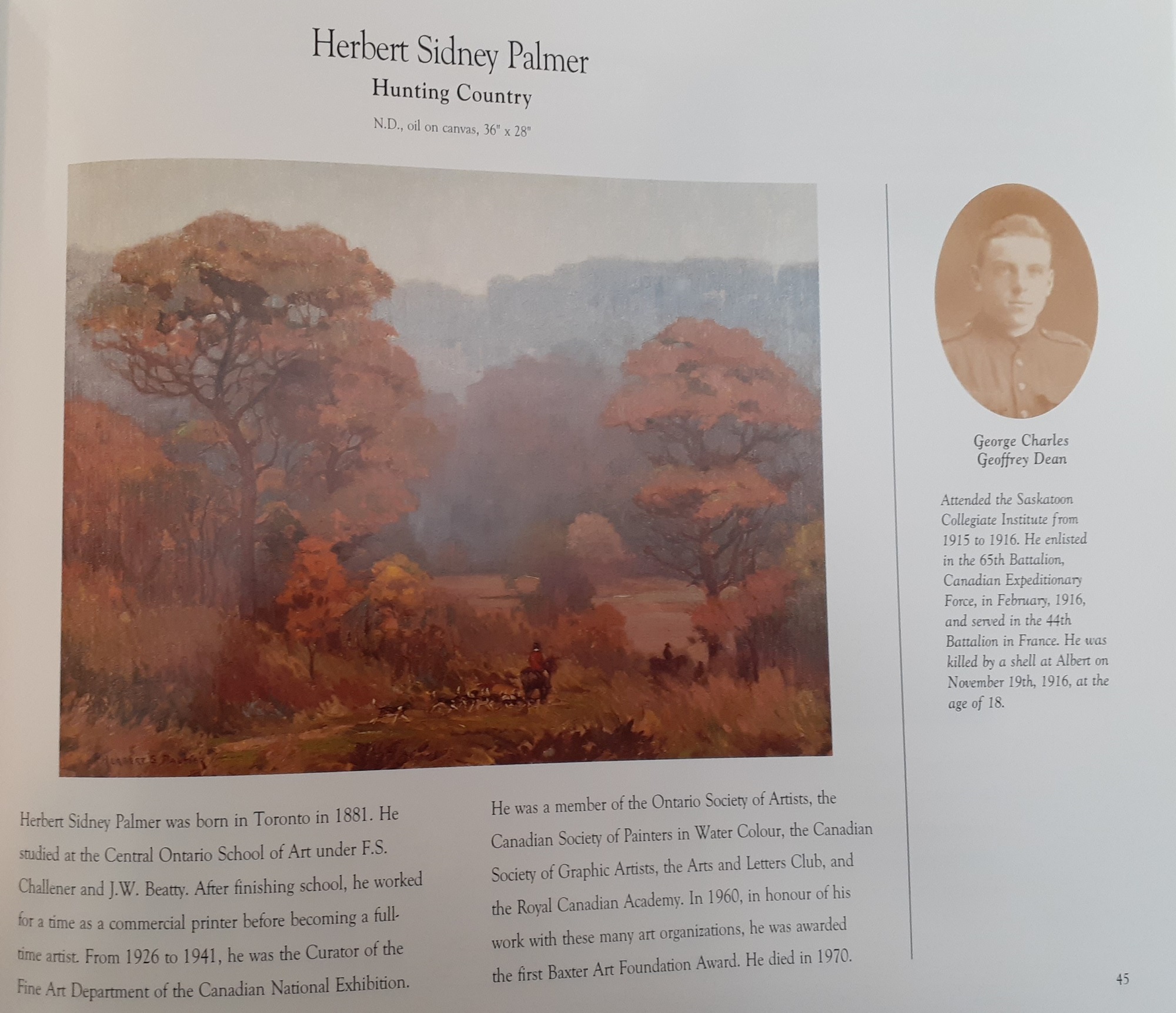 Hunting Country, page 45 of The Nutana Collegiate Gallery Book