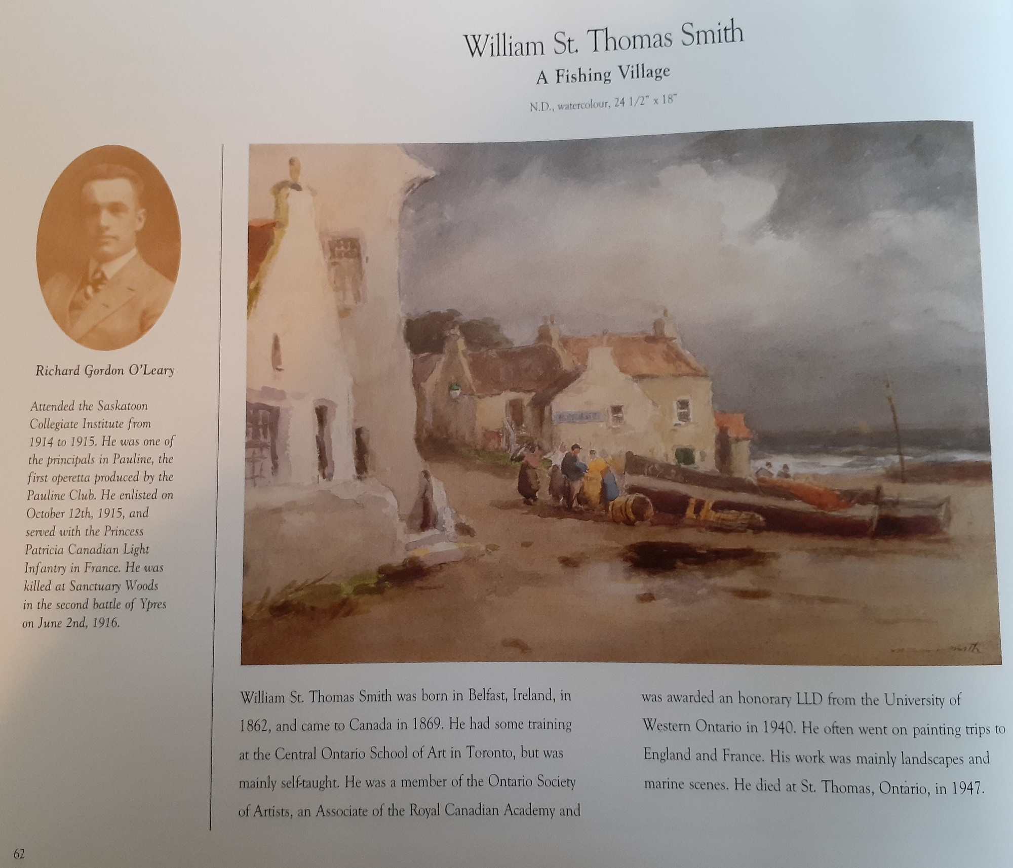 A Fishing Village, page 62 of The Nutana Collegiate Gallery Book