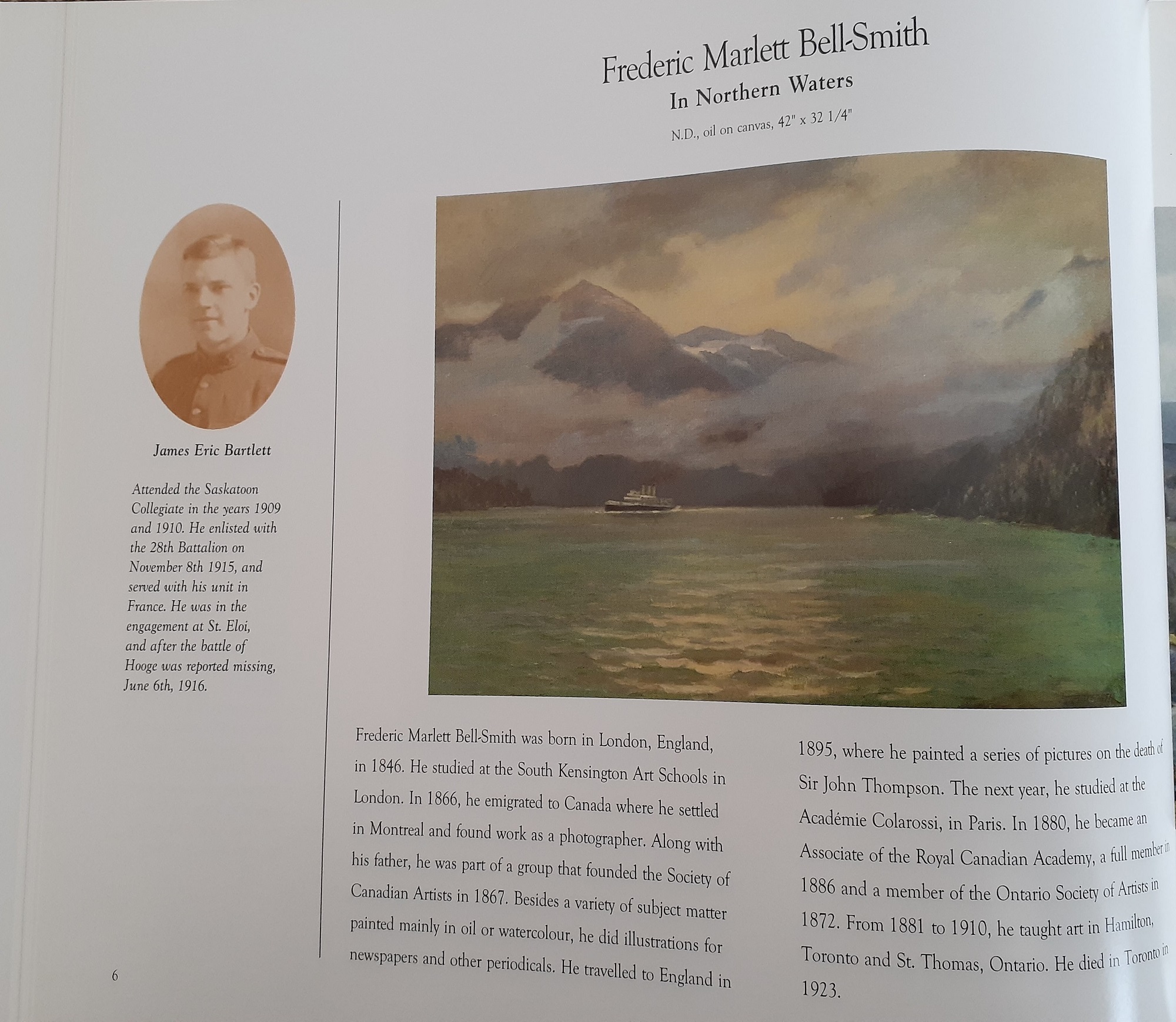 In Northern Waters, page 6 of The Nutana Collegiate Gallery Book