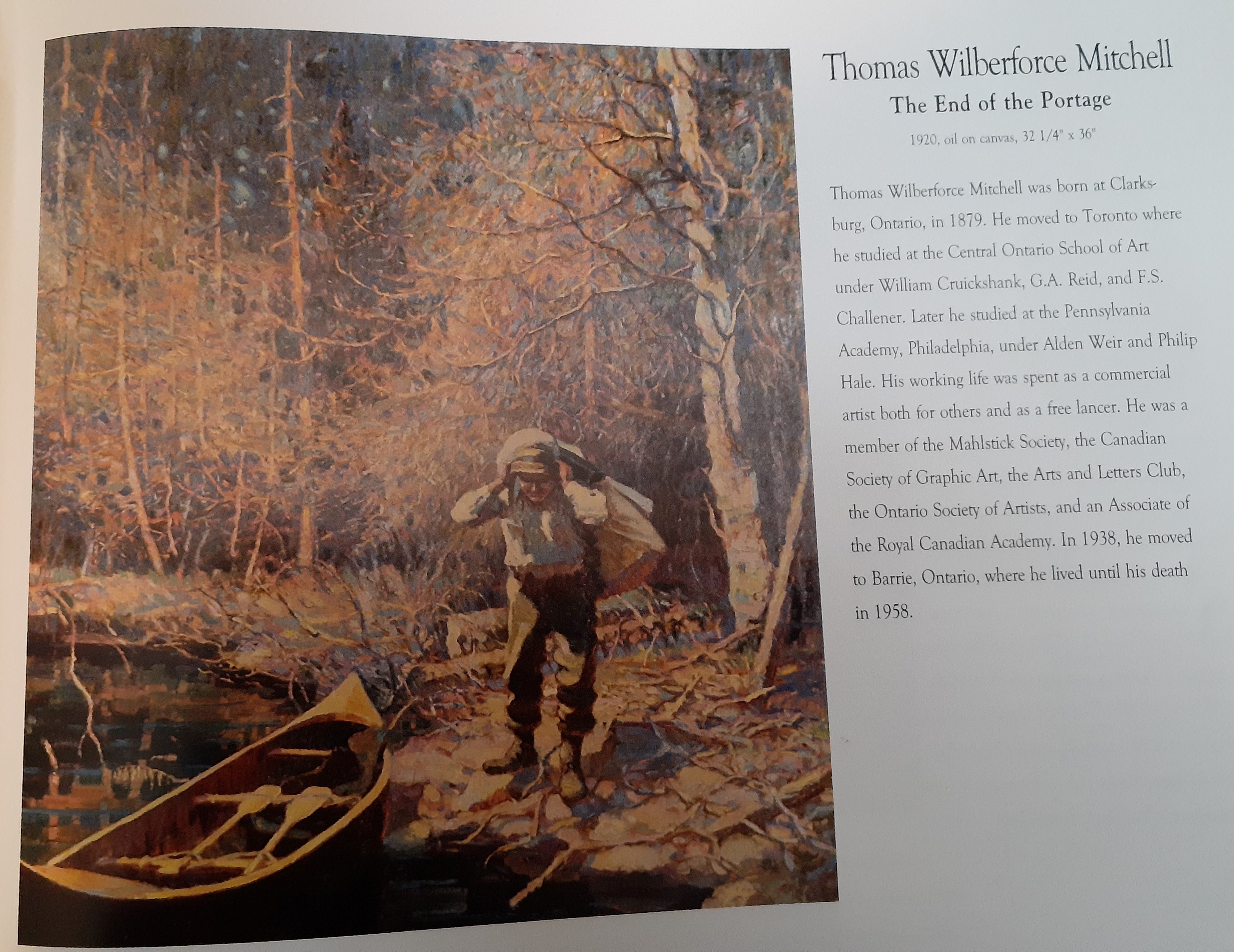 The End of the Portage, page 43 of The Nutana Collegiate Gallery Book