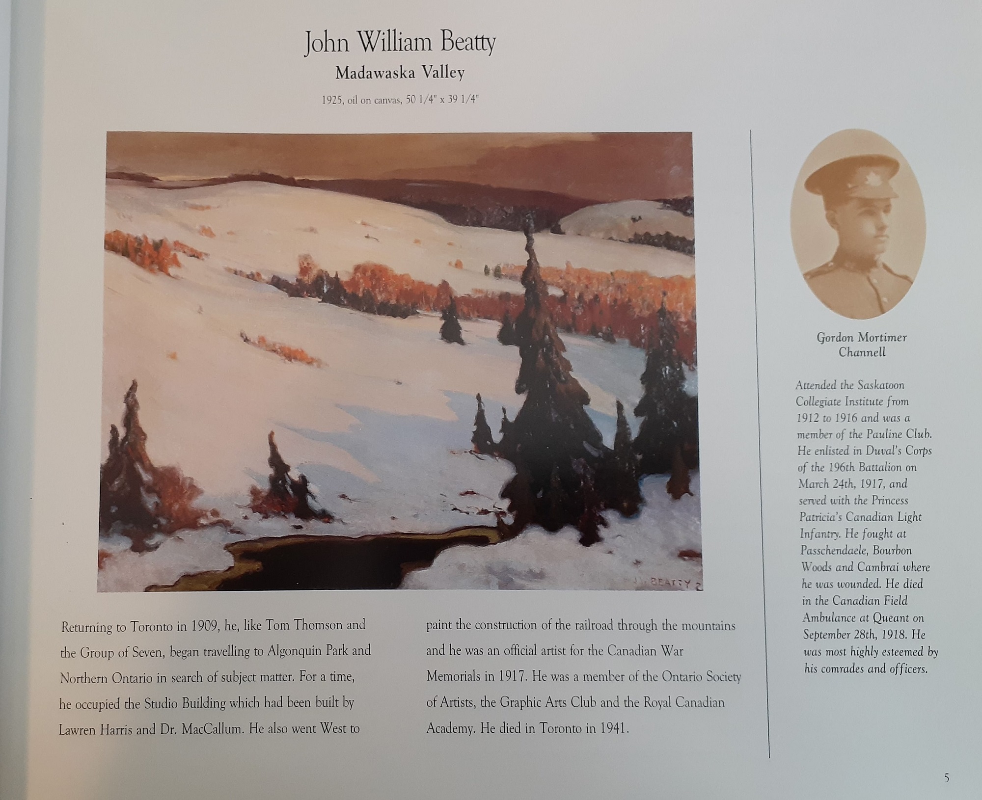 Madawaska Valley, page 5 of The Nutana Collegiate Gallery Book