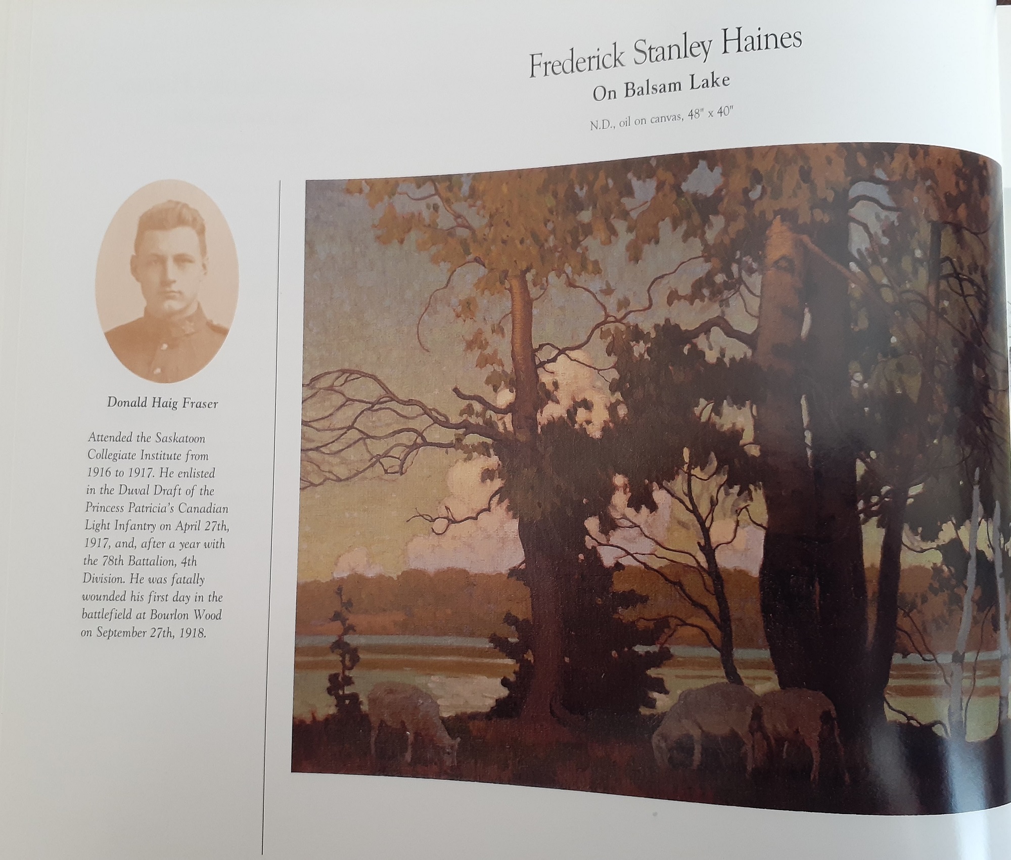 On Balsam Lake, page 20 of The Nutana Collegiate Gallery Book