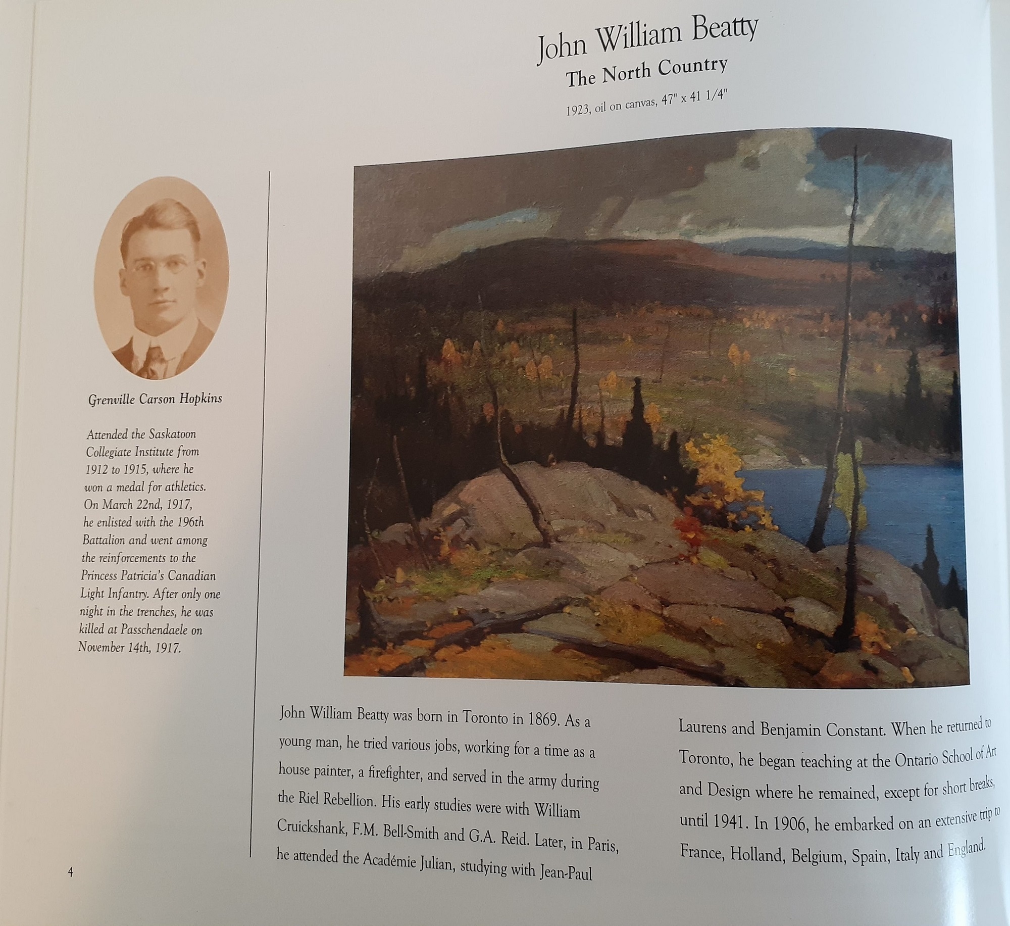 The North Country, page 4 of The Nutana Collegiate Gallery Book