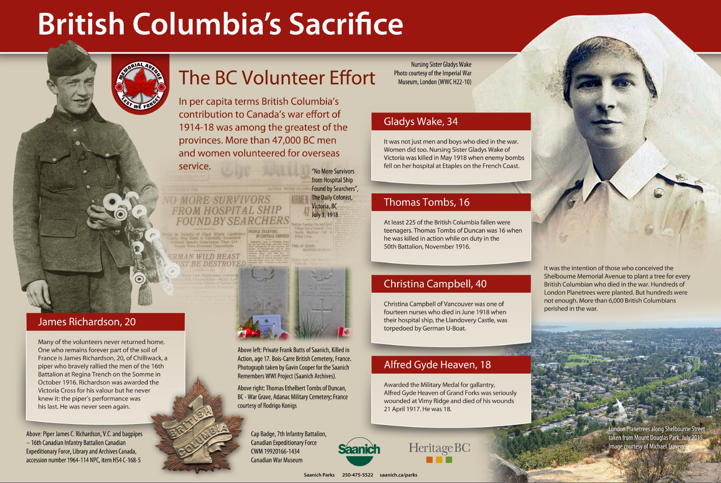 British Columbia Sacrifice Interpretive Panel