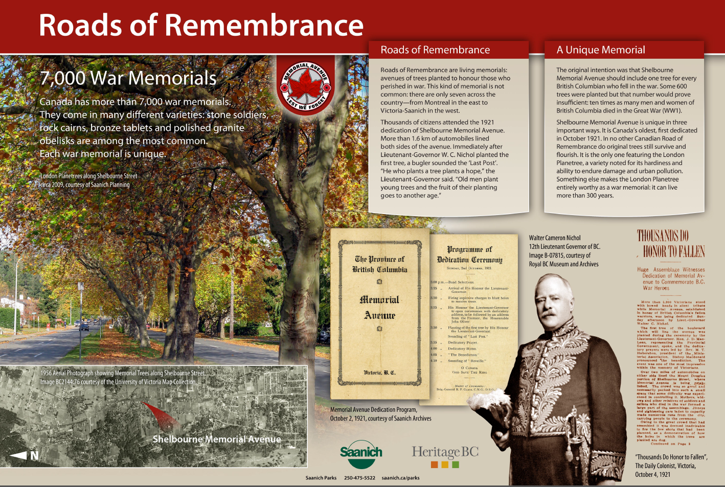 Roads of Remembrance interpretive panel