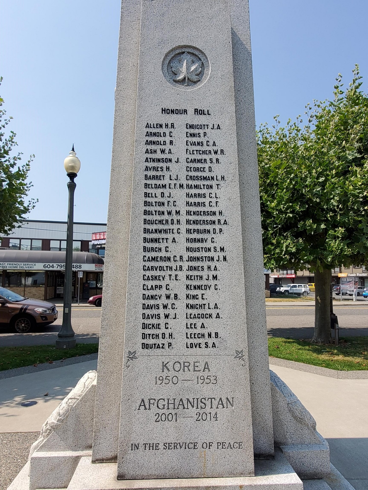 Chilliwack Cenotaph - National Inventory of Canadian Military Memorials ...