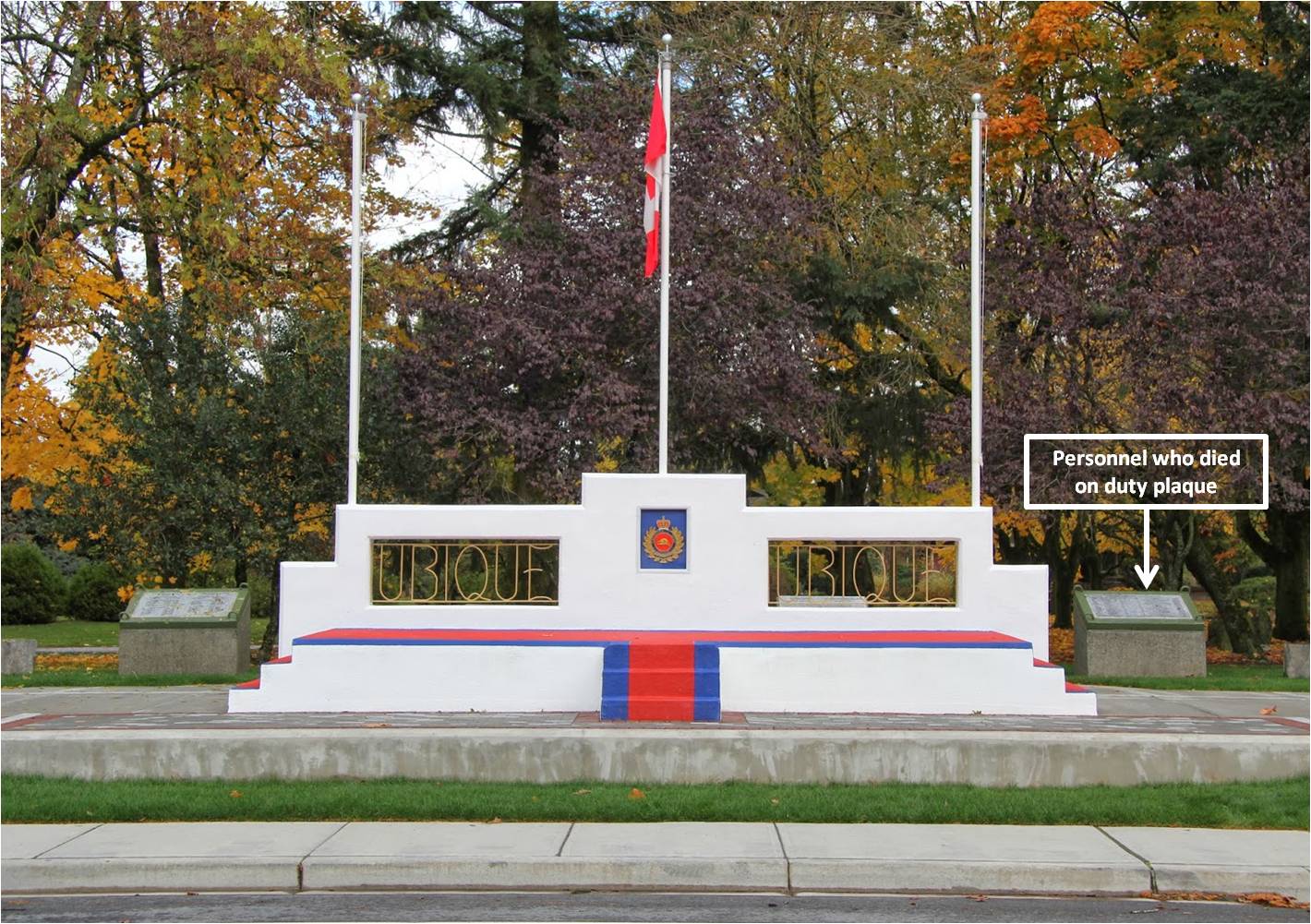 Personnel who died on duty-  plaque  location