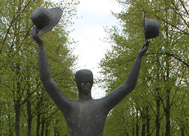 The Man with Two Hats Monument to the Canadians