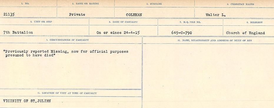 Circumstances of Death Registers