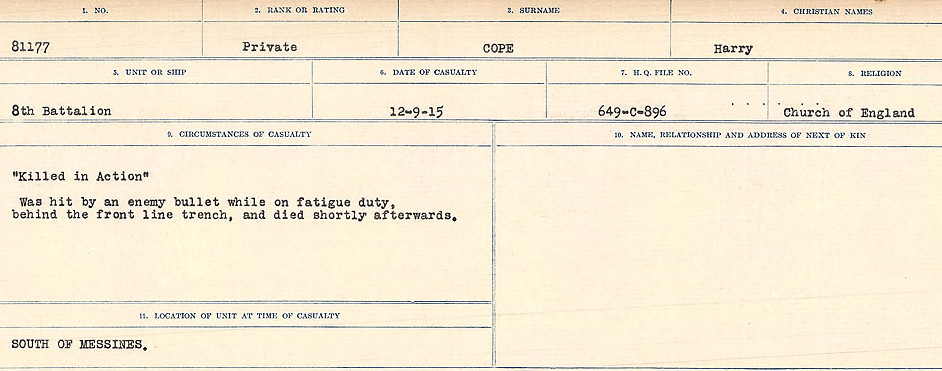 Circumstances of Death Registers
