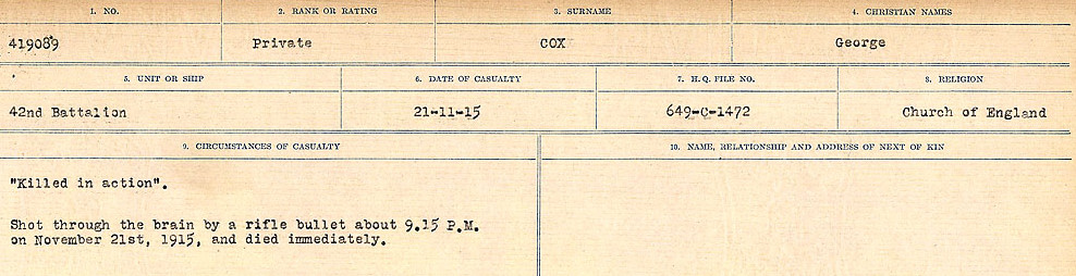 Circumstances of Death Registers