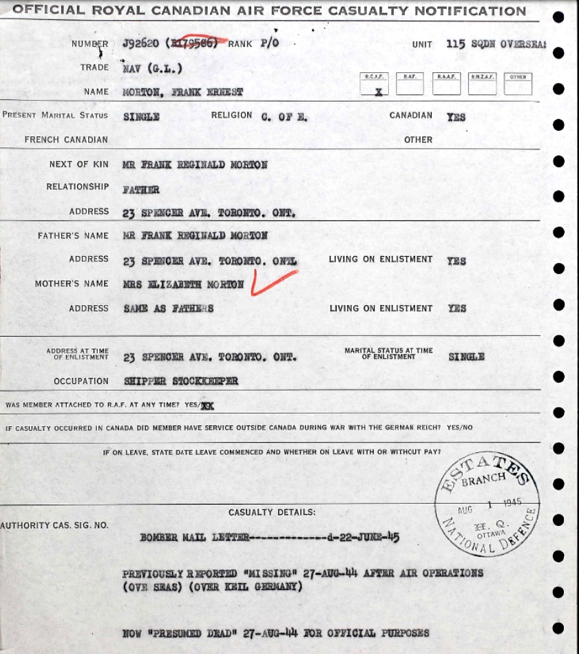 Notification of death