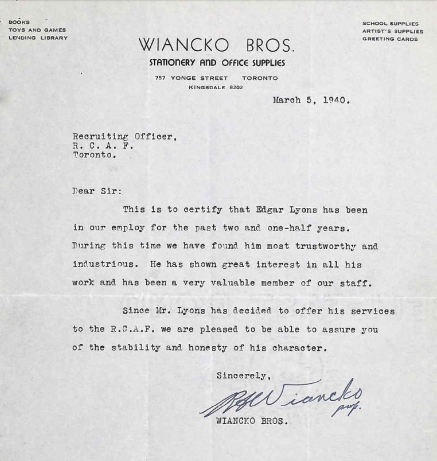 Letter of recommendation