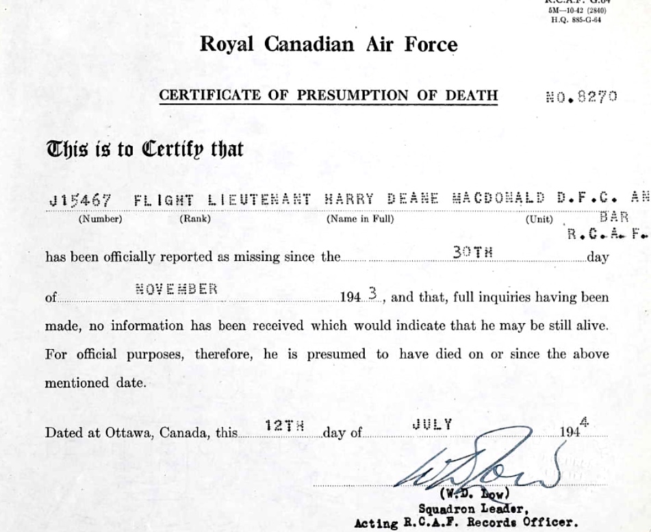 Notification of Death