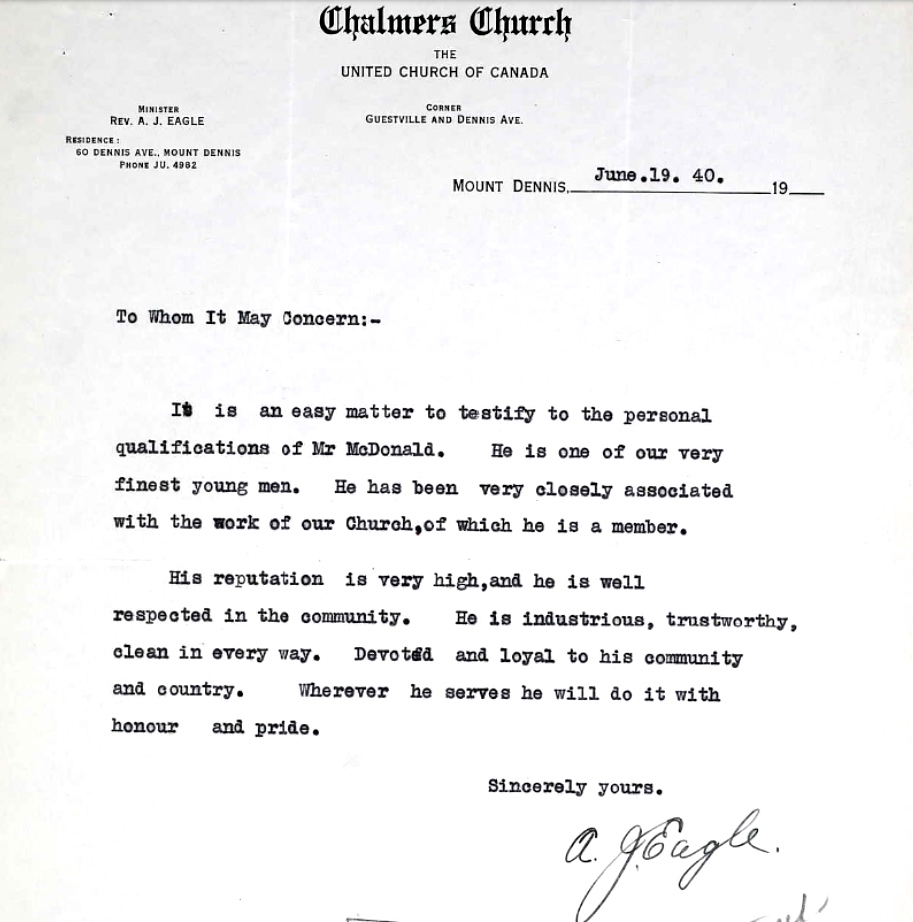 Letter of Recommendation