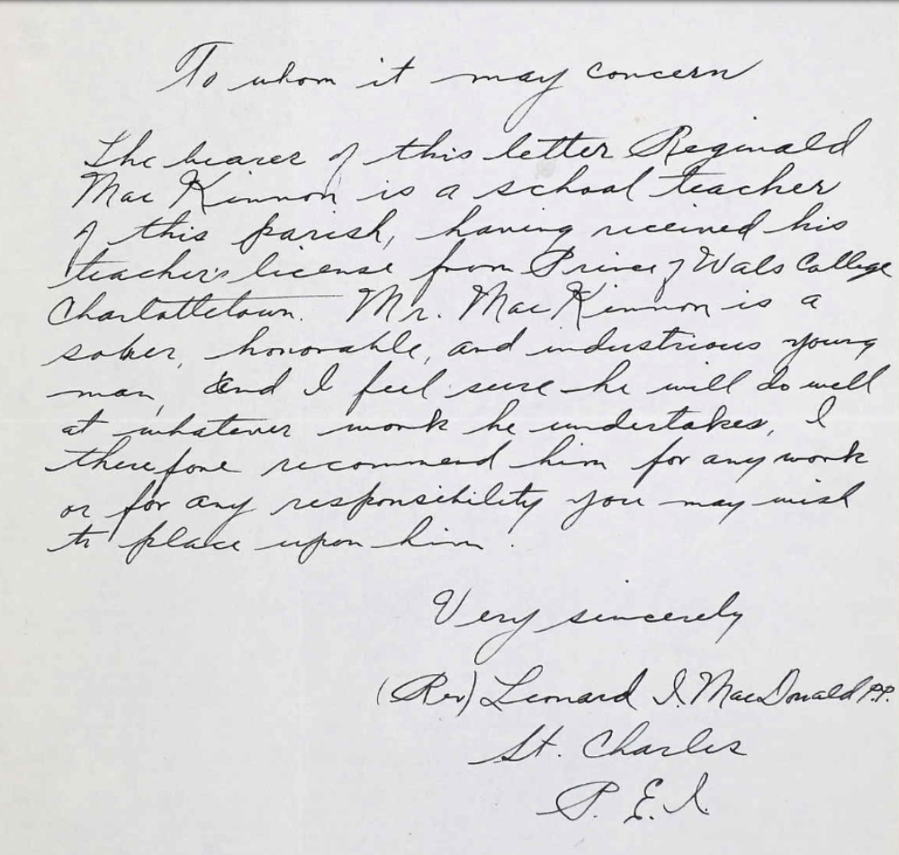 Letter of recommendation