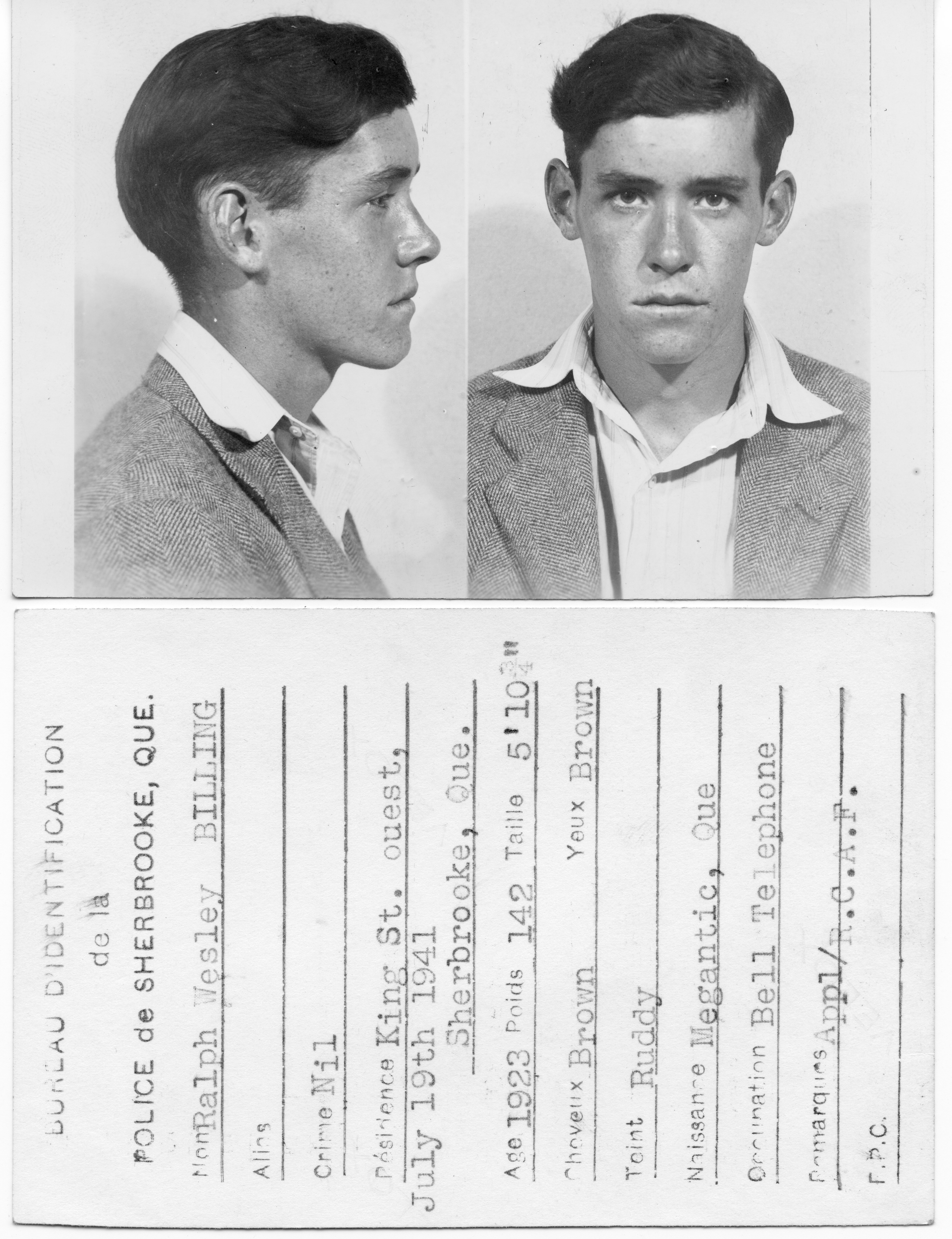 Photo of Ralph Wesley Billing