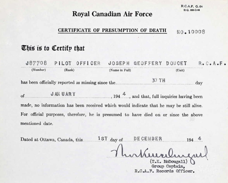 Notification of death